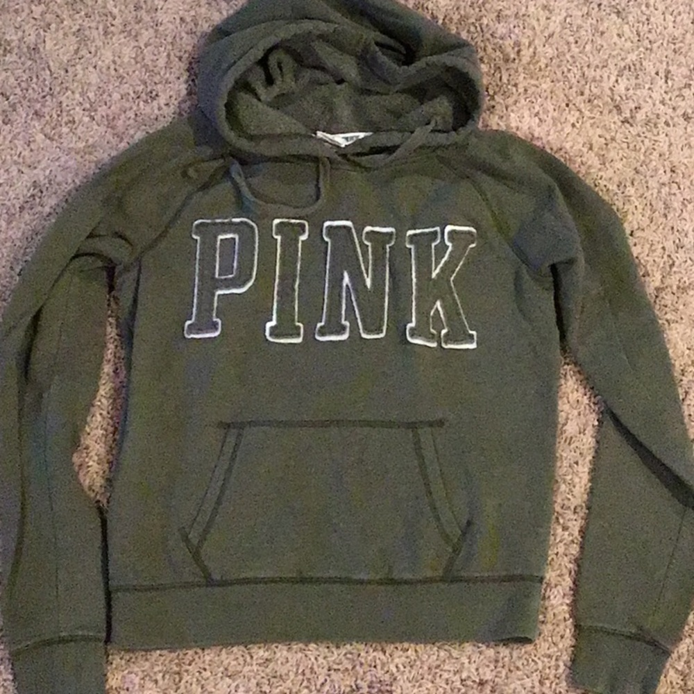 PINK Hoodie Hunter Green